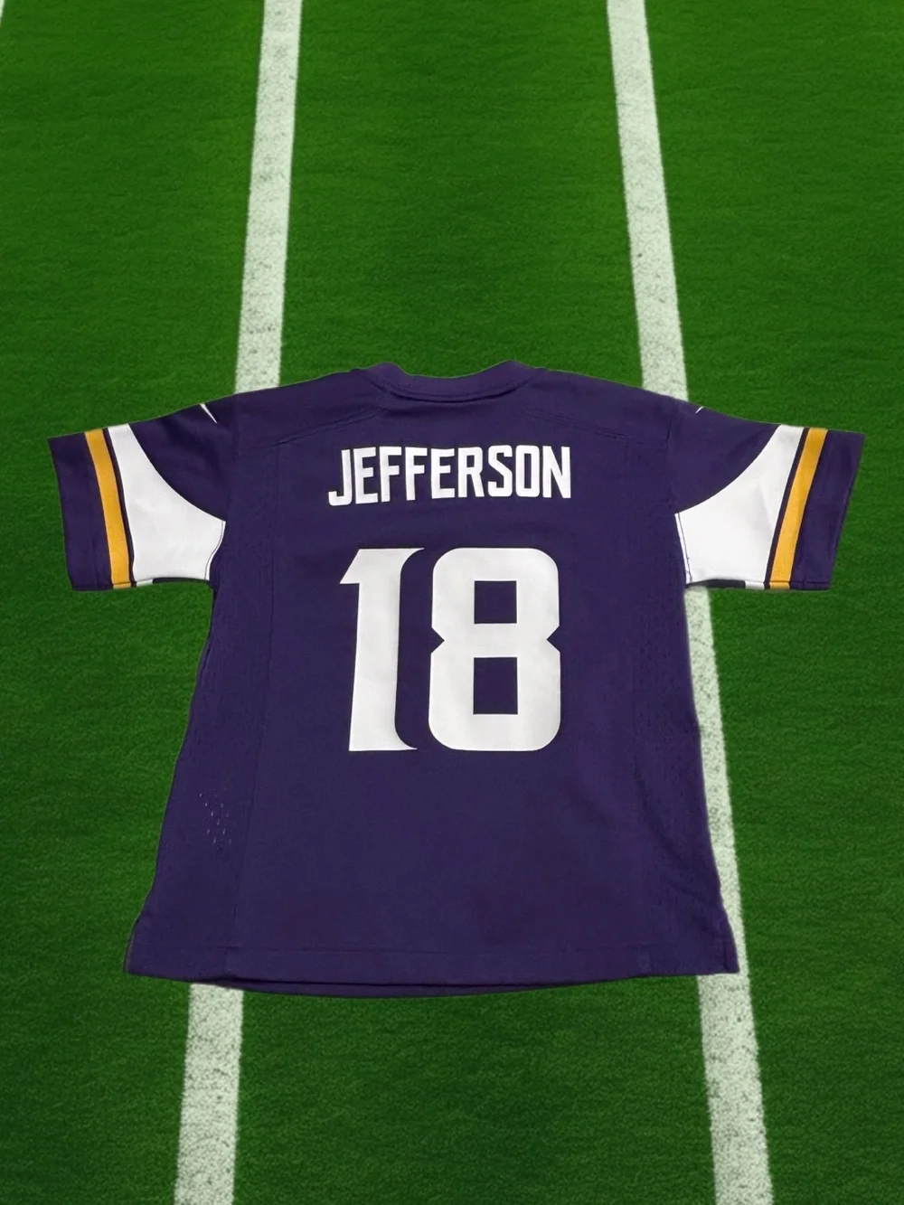 Nike Justin Jefferson Minnesota Vikings #18 Jersey Youth Small Purple NFL